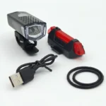 چراغ جلو و عقب دوچرخه مدل شارژی 200 لومن